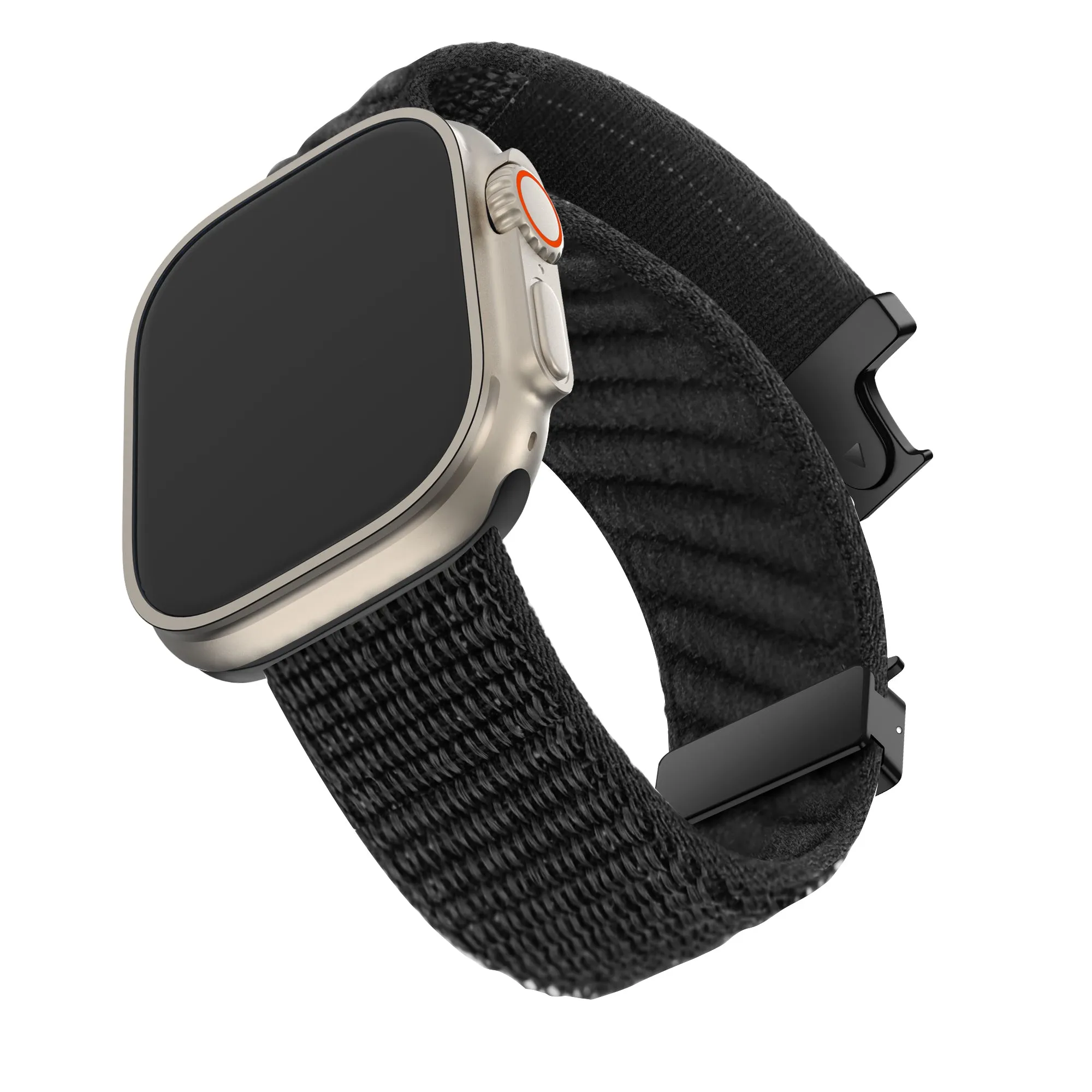 Clearance Price Bandz Apple Watch Nylon Strap 'Wave' with P-Buckle (Black)  Limited Stock!