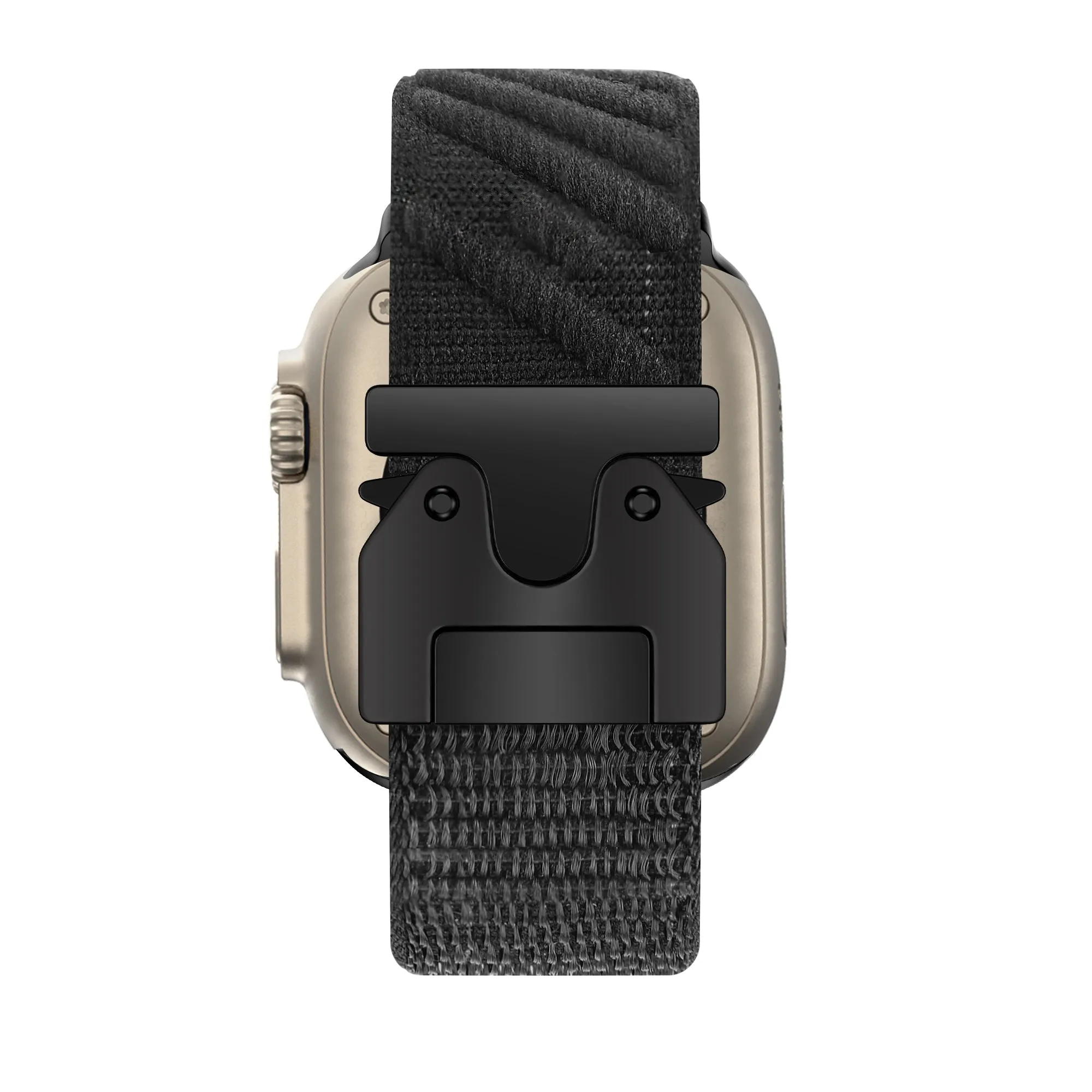 Clearance Price Bandz Apple Watch Nylon Strap 'Wave' with P-Buckle (Black)  Limited Stock!
