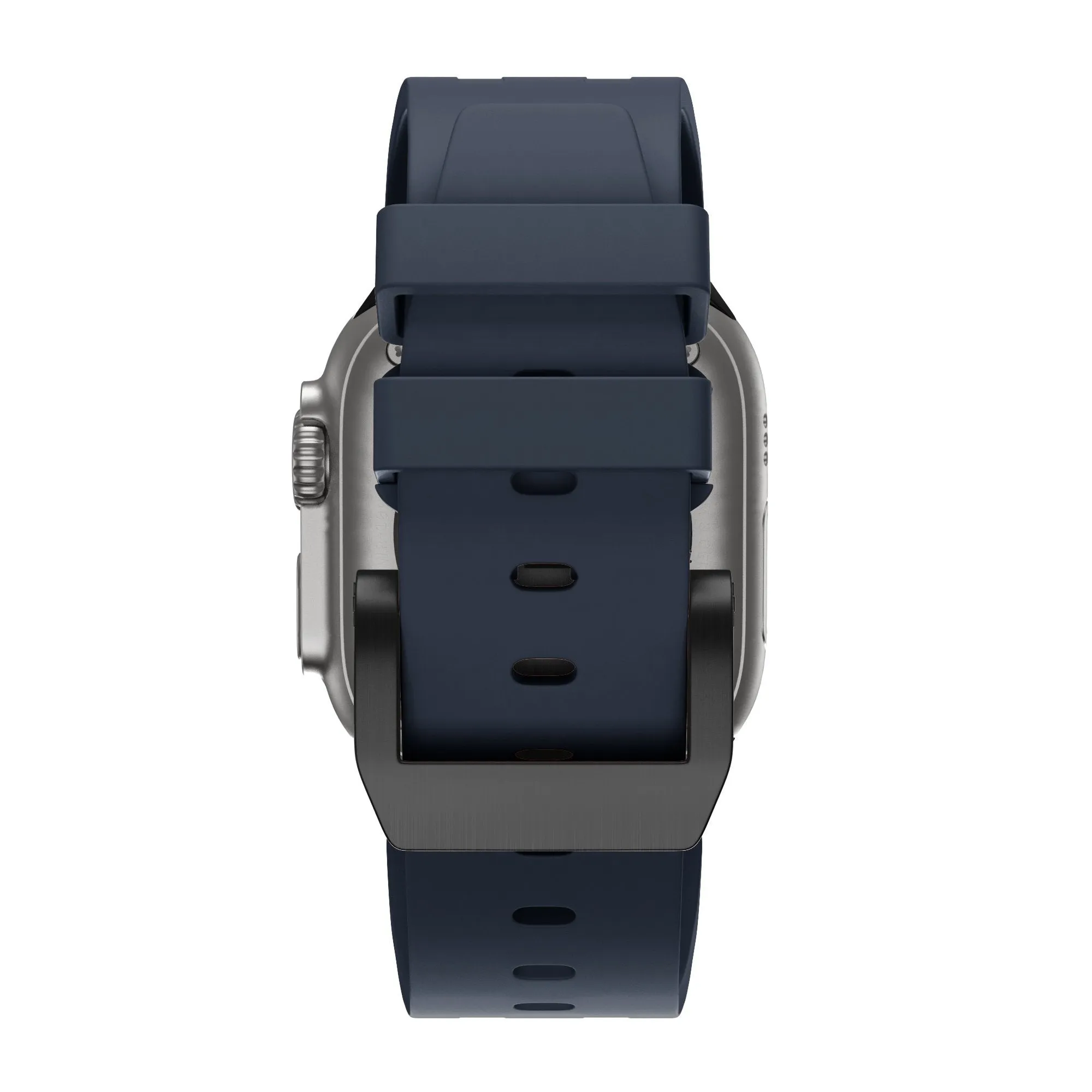 Clearance Price Bandz Apple Watch Silicone Strap 'Luxe Liquid' (Blue With Black)  Today Only!