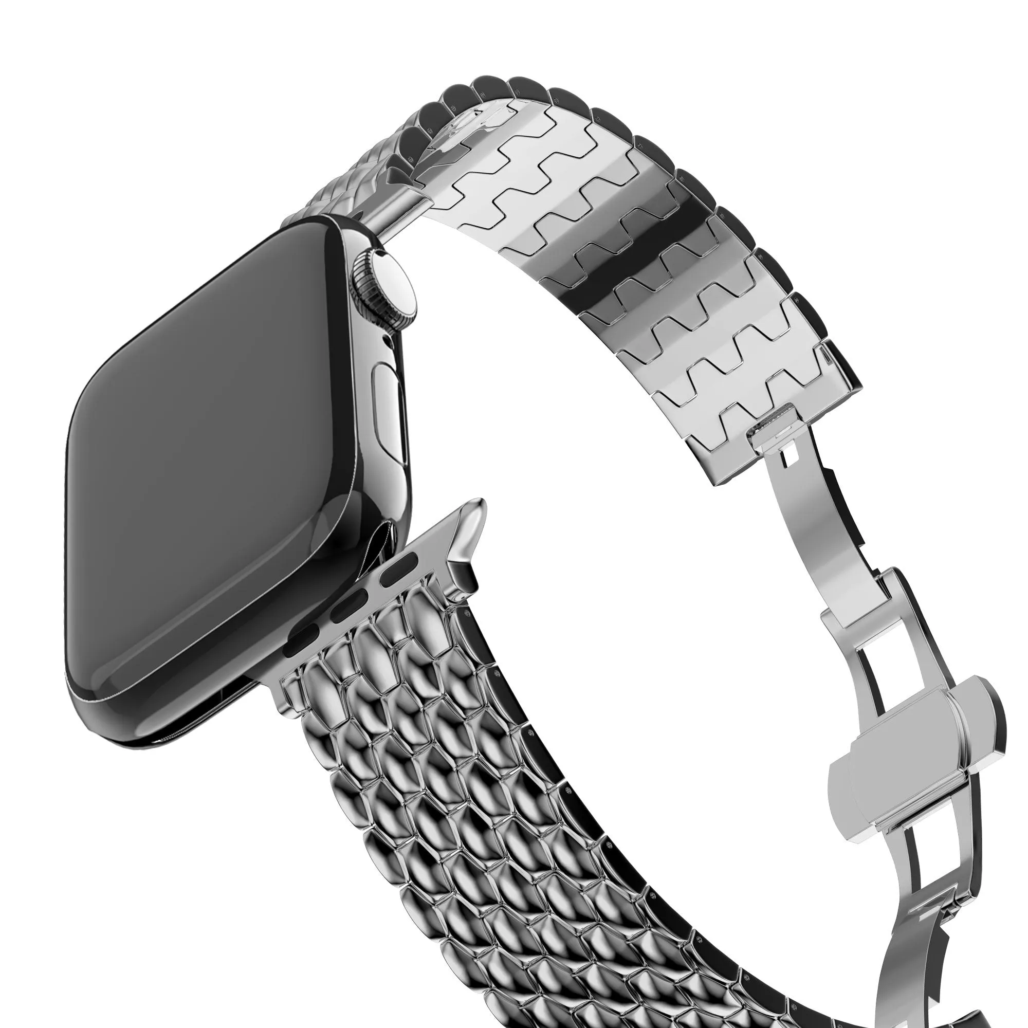 Clearance Price Bandz Apple Watch Steel Strap 'Dragon' (Silver)  Limited Release!