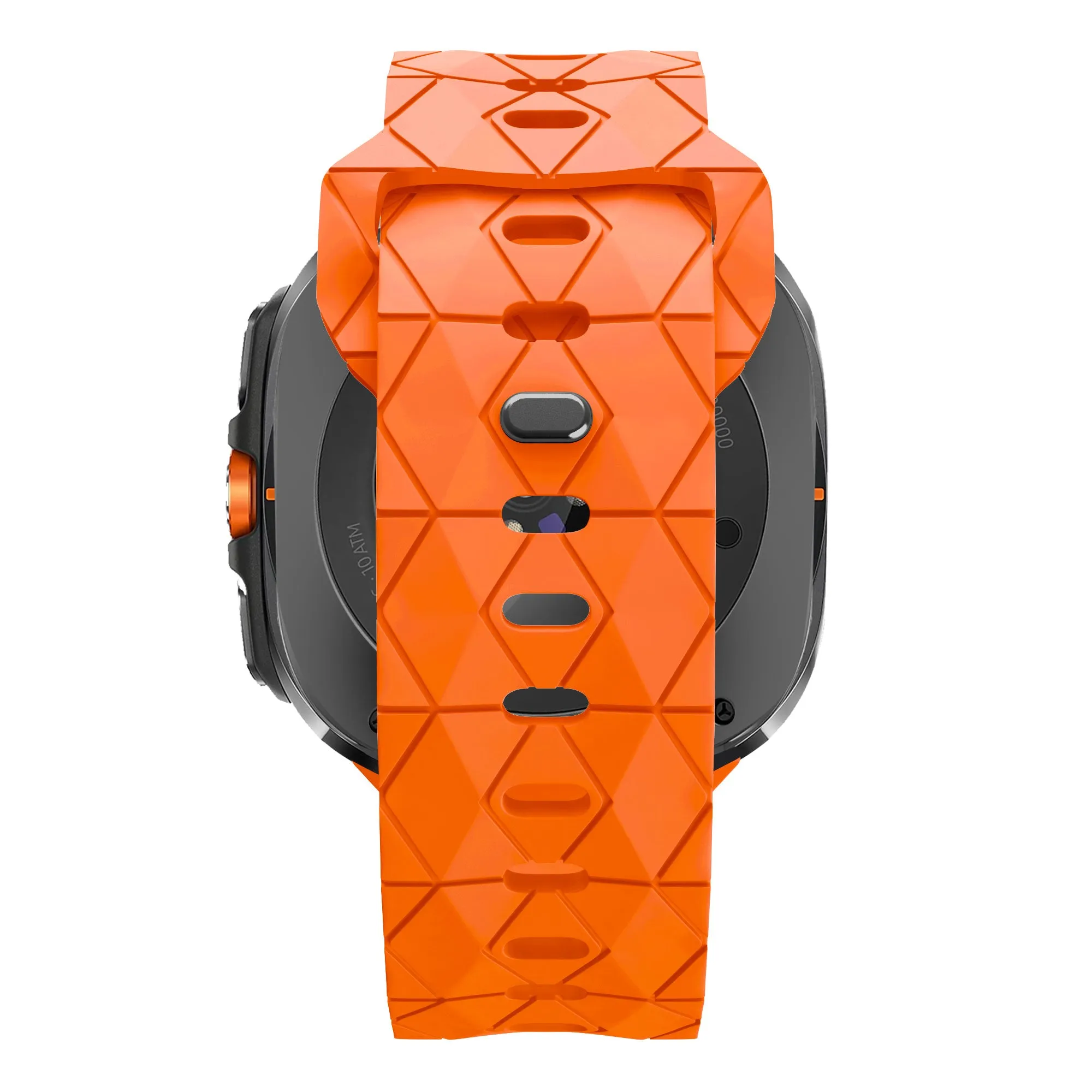 Clearance Price Bandz Samsung Galaxy Watch Ultra Silicone Strap 'Hexagons' (Orange)  Dont Miss Out!