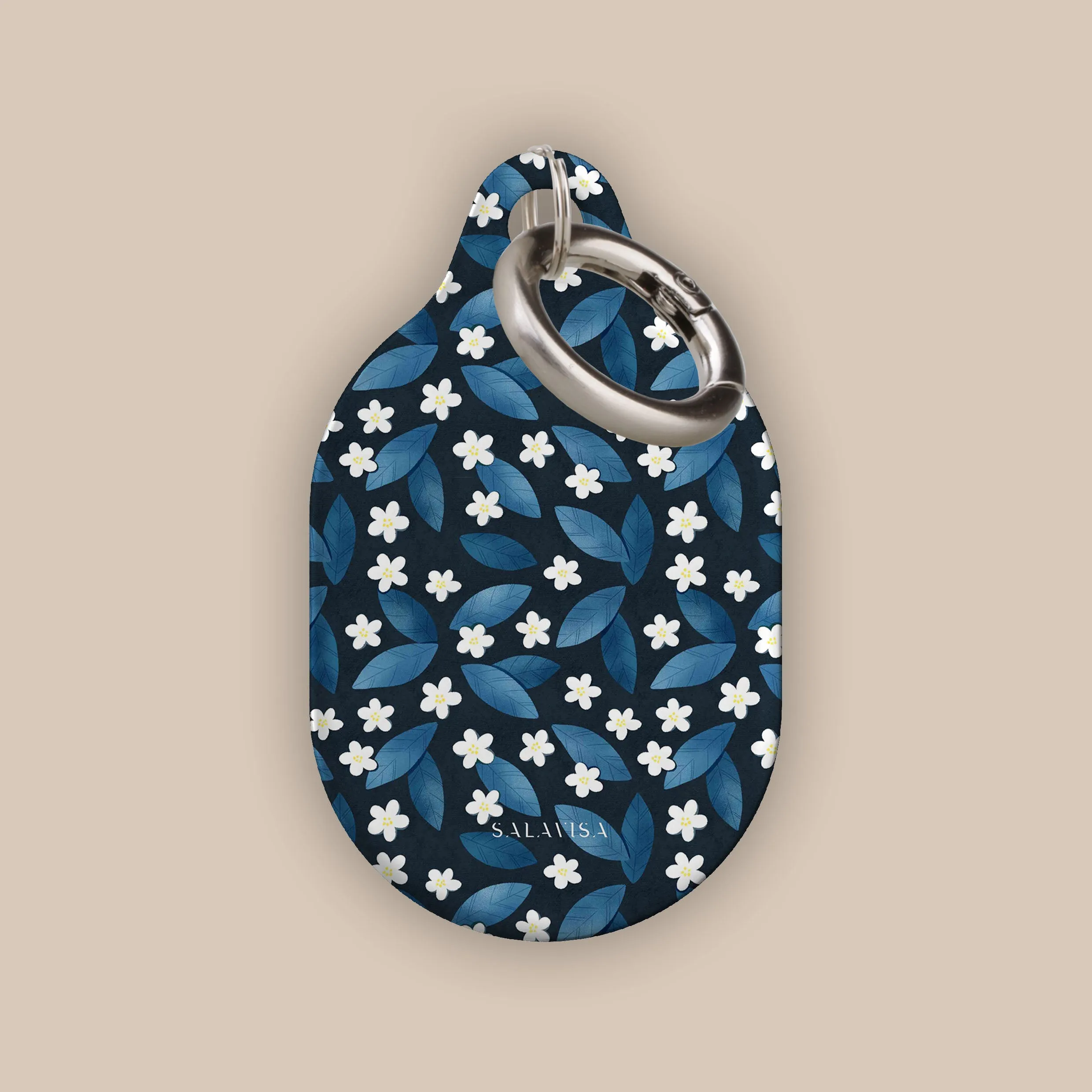 Clearance Price Dark Blue Summer Leafs AirTag Holder  Going Fast!