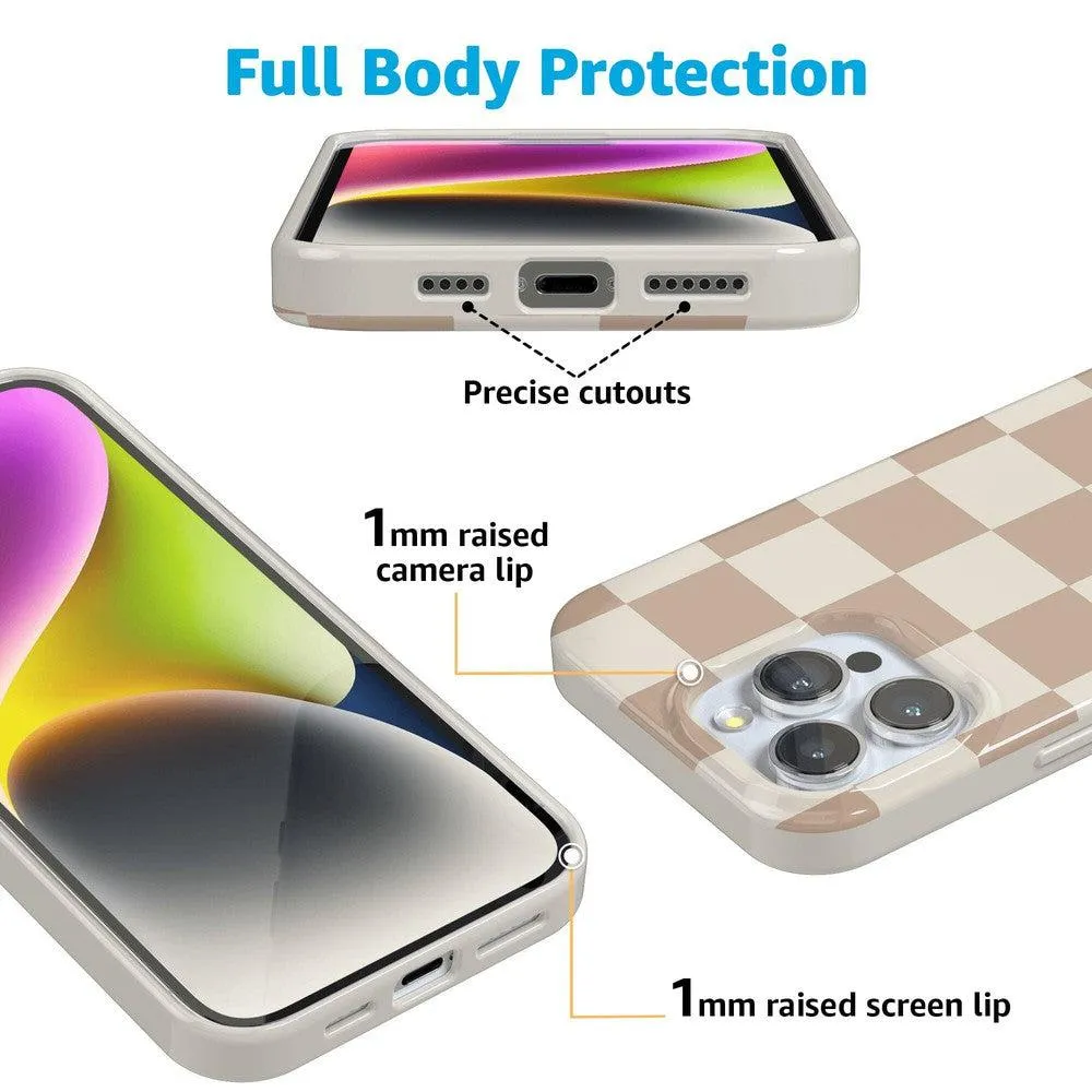 Clearance Price Fit Check | Neutral Checkerboard Case  Ends Soon!