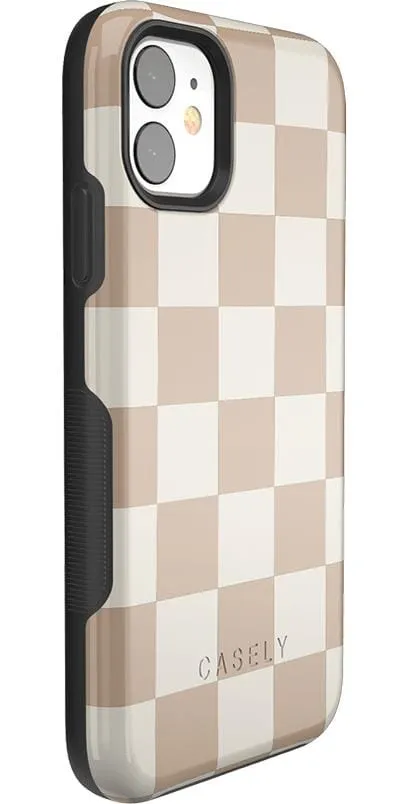 Clearance Price Fit Check | Neutral Checkerboard Case  Ends Soon!
