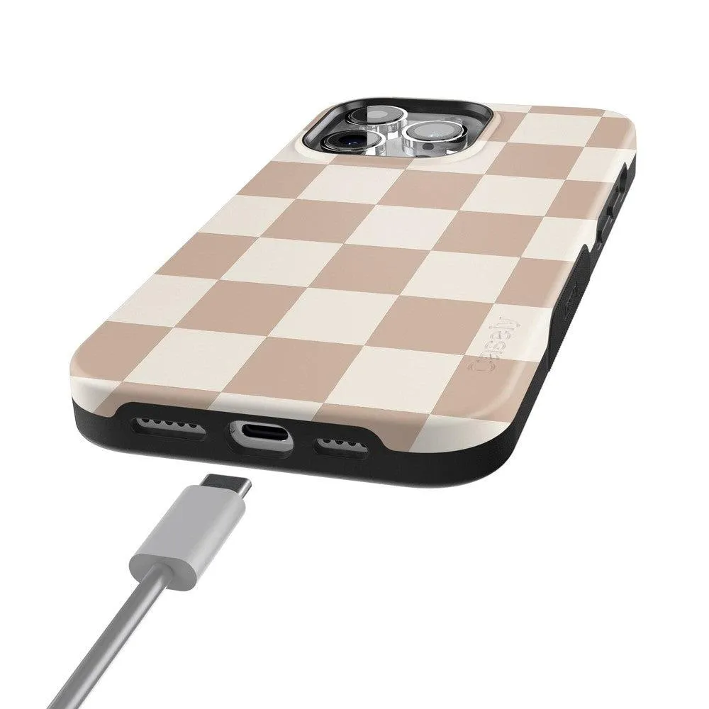 Clearance Price Fit Check | Neutral Checkerboard Case  Ends Soon!