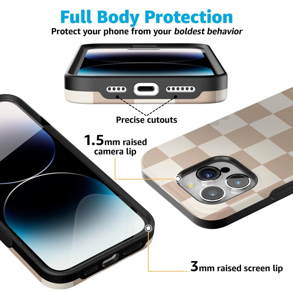 Clearance Price Fit Check | Neutral Checkerboard Case  Ends Soon!