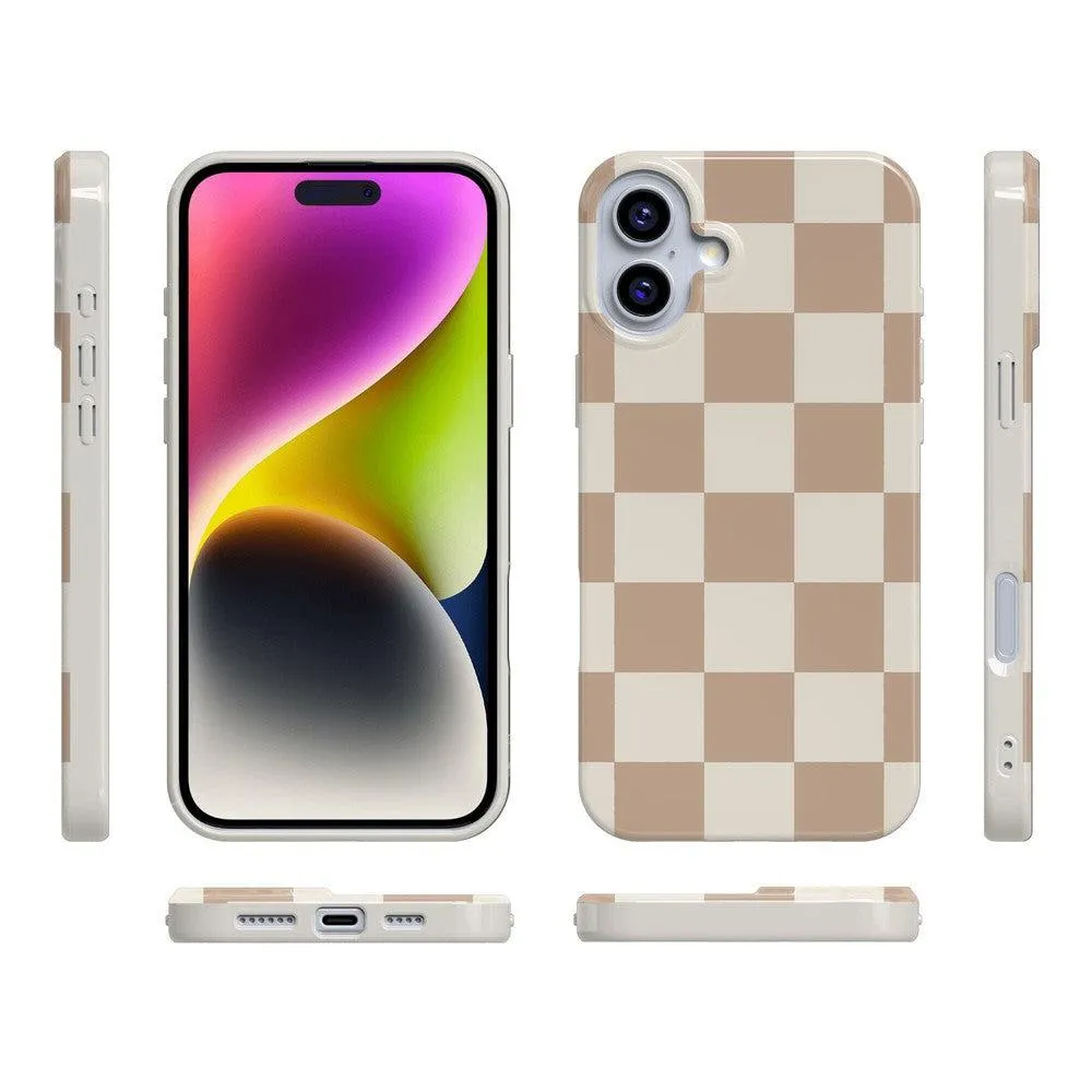 Clearance Price Fit Check | Neutral Checkerboard Case  Ends Soon!