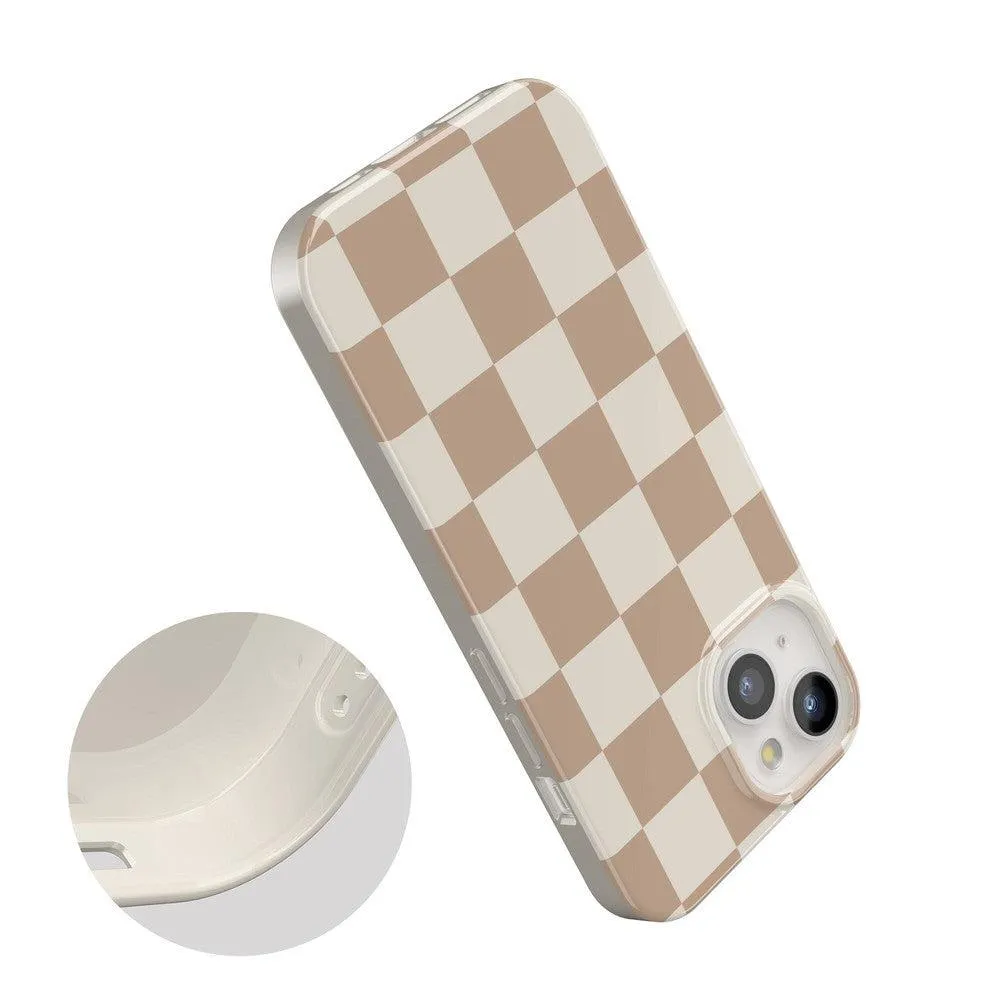 Clearance Price Fit Check | Neutral Checkerboard Case  Ends Soon!