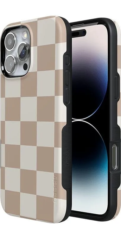 Clearance Price Fit Check | Neutral Checkerboard Case  Ends Soon!