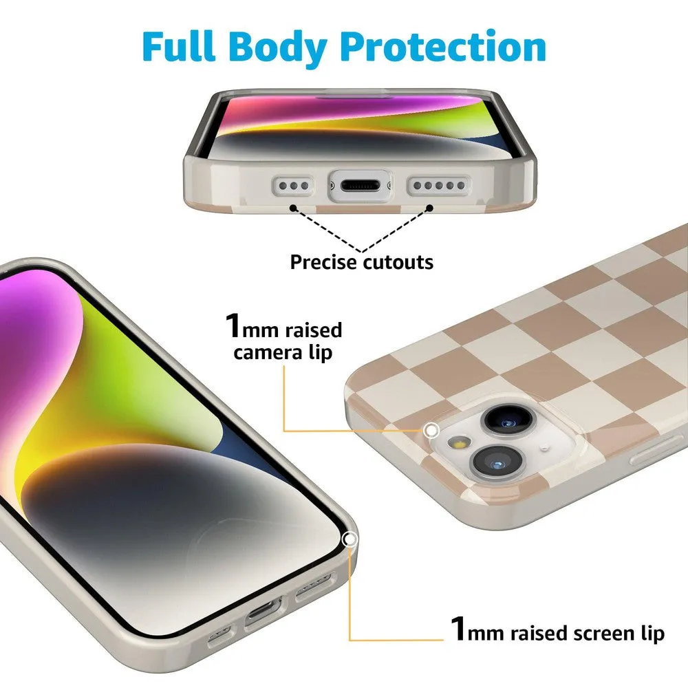 Clearance Price Fit Check | Neutral Checkerboard Case  Ends Soon!