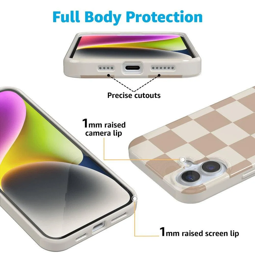 Clearance Price Fit Check | Neutral Checkerboard Case  Ends Soon!
