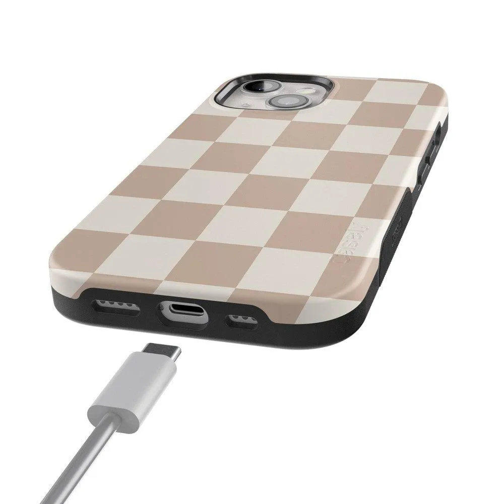 Clearance Price Fit Check | Neutral Checkerboard Case  Ends Soon!