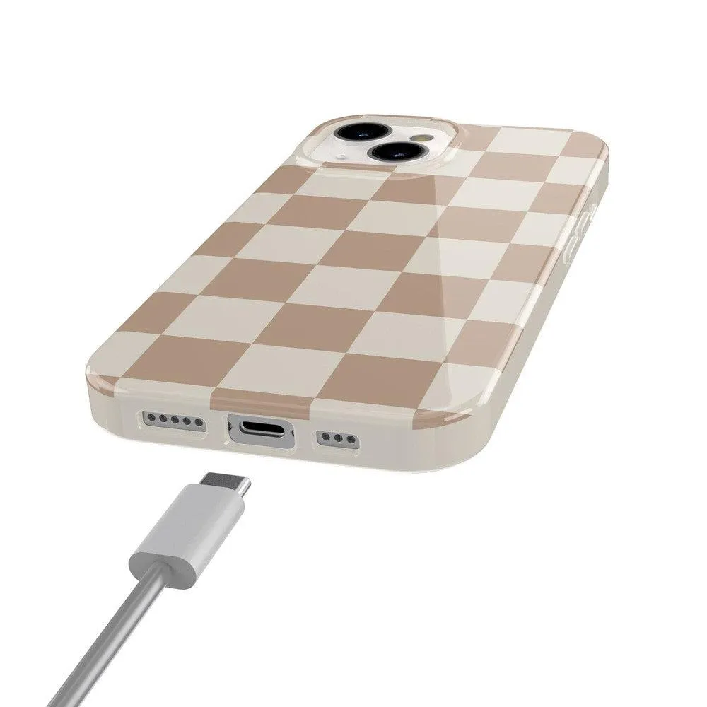 Clearance Price Fit Check | Neutral Checkerboard Case  Ends Soon!