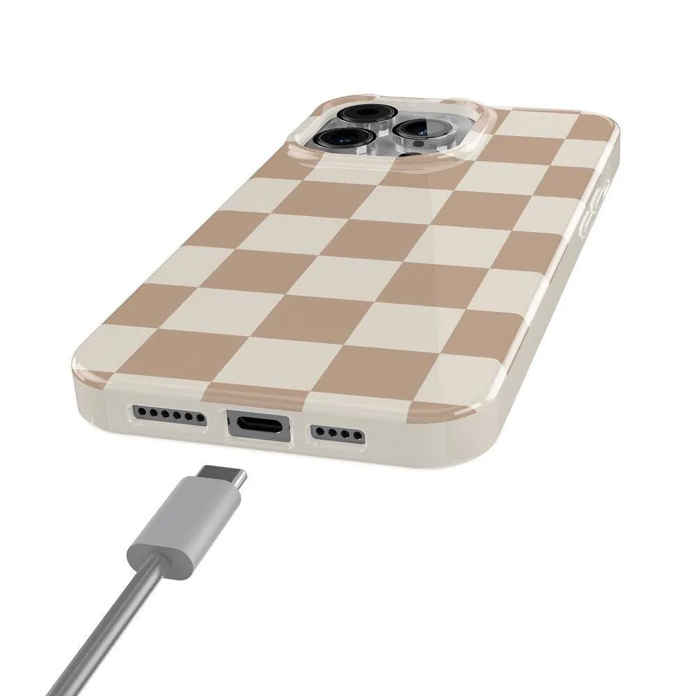 Clearance Price Fit Check | Neutral Checkerboard Case  Ends Soon!
