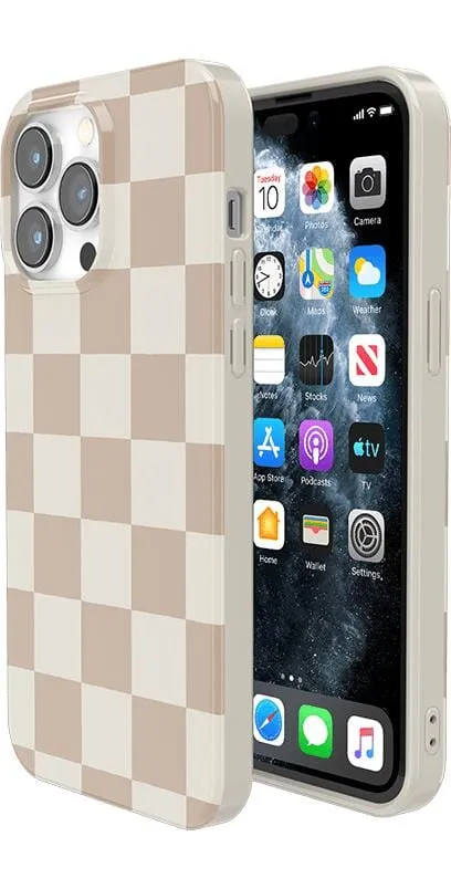 Clearance Price Fit Check | Neutral Checkerboard Case  Ends Soon!