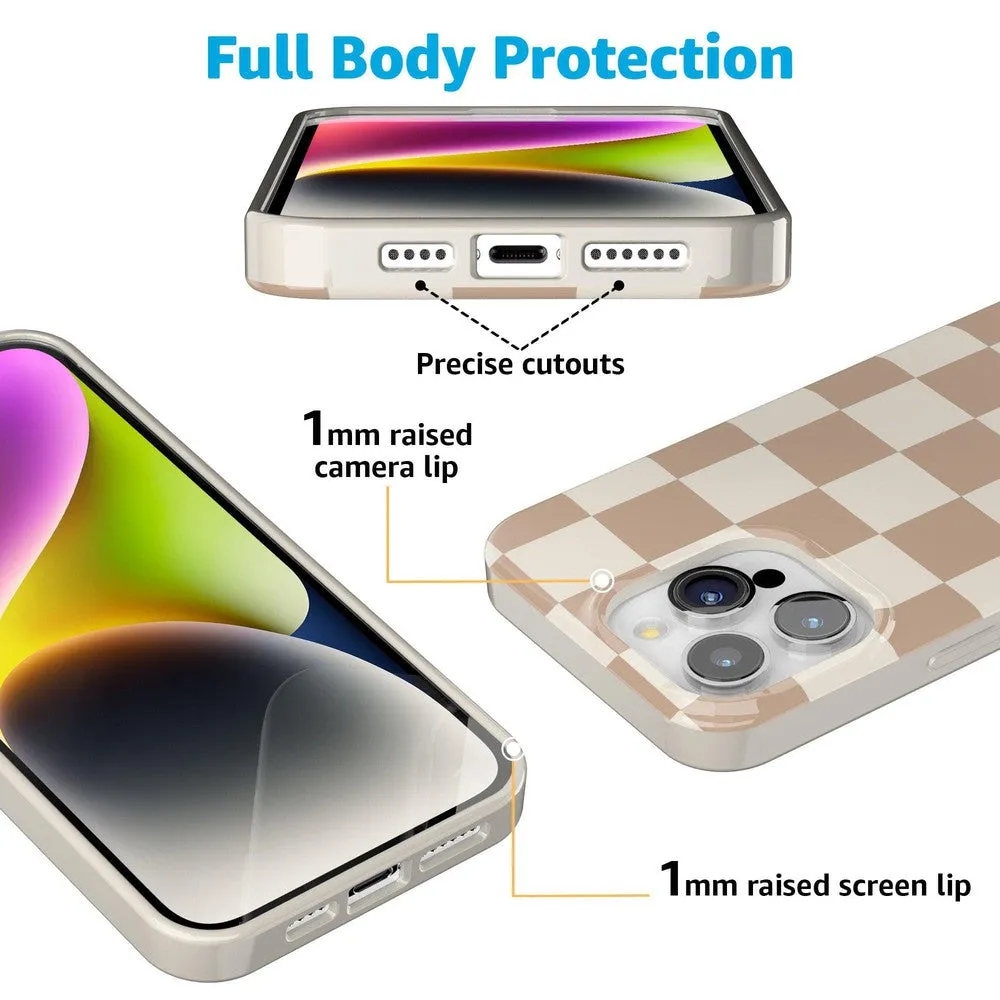 Clearance Price Fit Check | Neutral Checkerboard Case  Ends Soon!