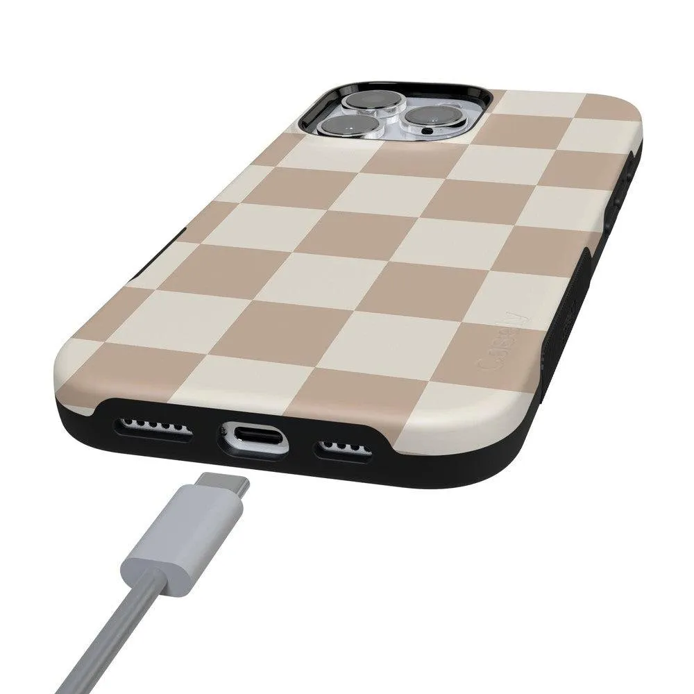 Clearance Price Fit Check | Neutral Checkerboard Case  Ends Soon!
