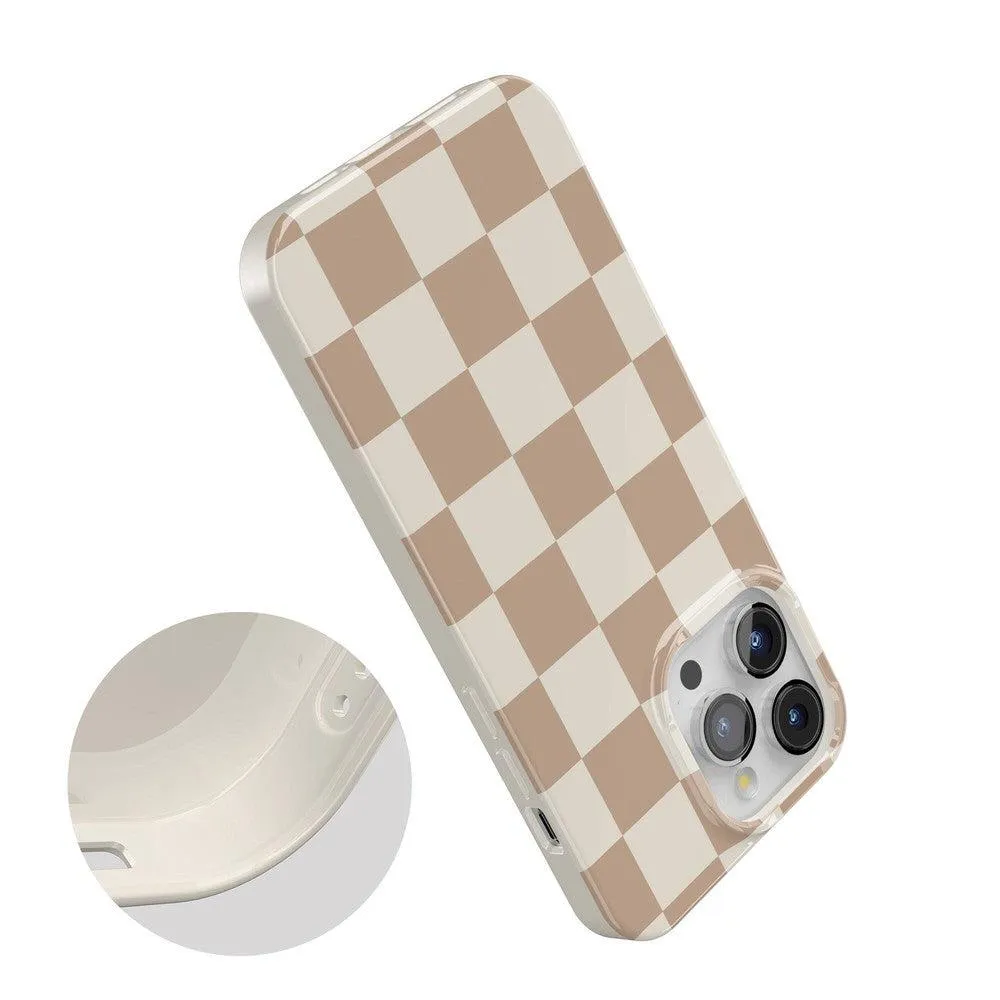 Clearance Price Fit Check | Neutral Checkerboard Case  Ends Soon!