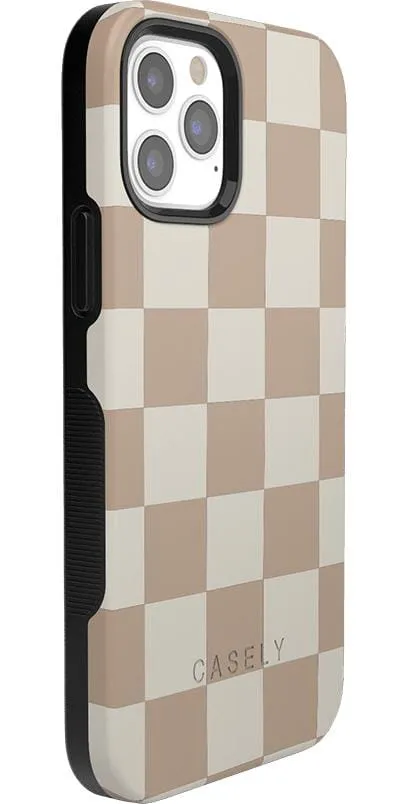 Clearance Price Fit Check | Neutral Checkerboard Case  Ends Soon!
