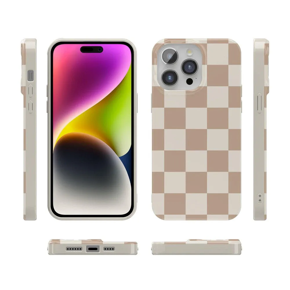 Clearance Price Fit Check | Neutral Checkerboard Case  Ends Soon!