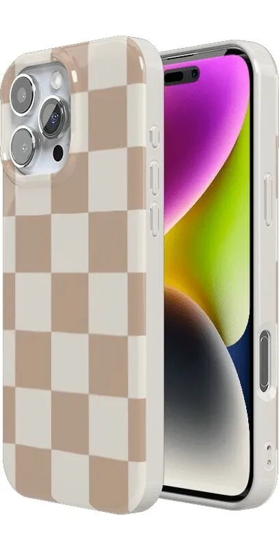 Clearance Price Fit Check | Neutral Checkerboard Case  Ends Soon!