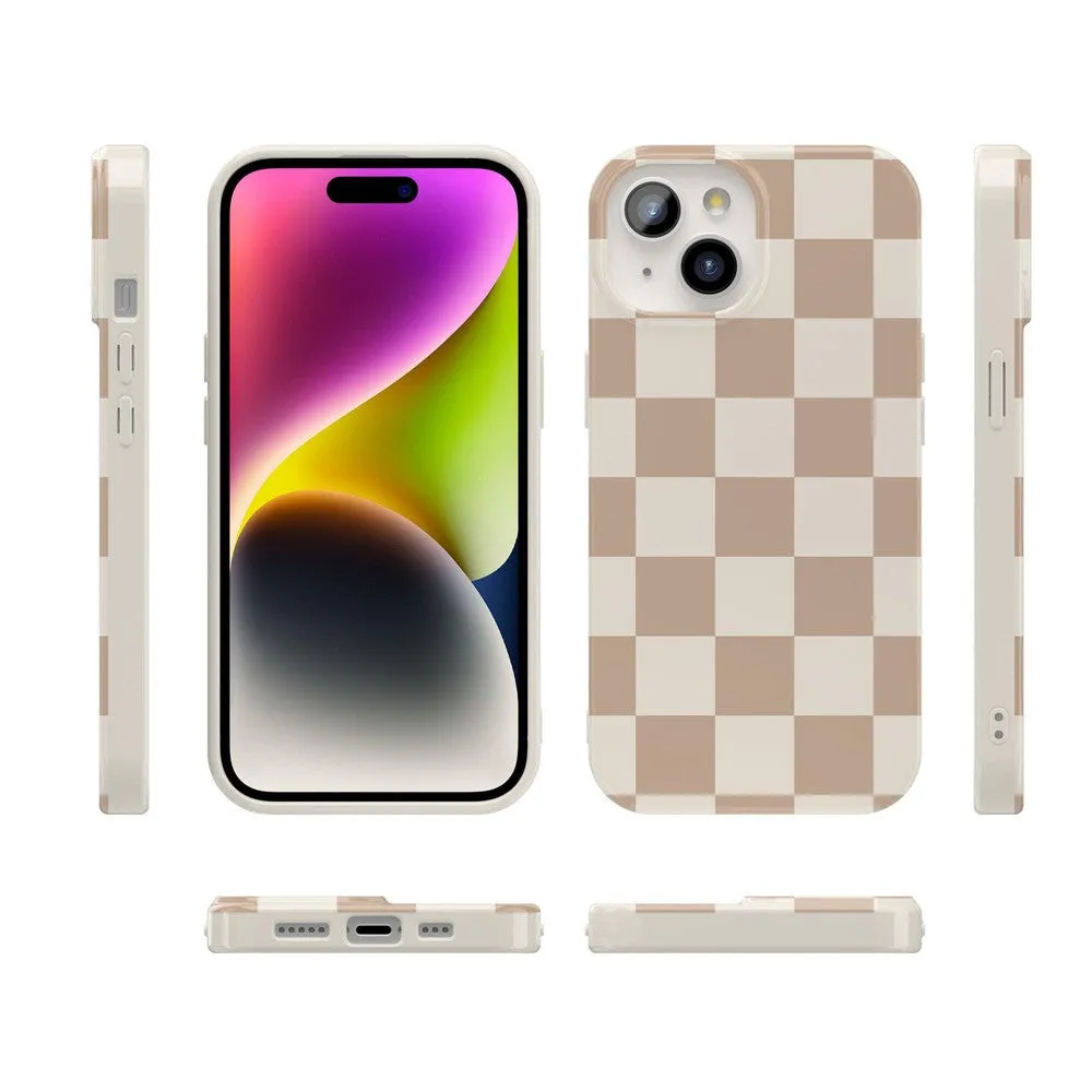 Clearance Price Fit Check | Neutral Checkerboard Case  Ends Soon!