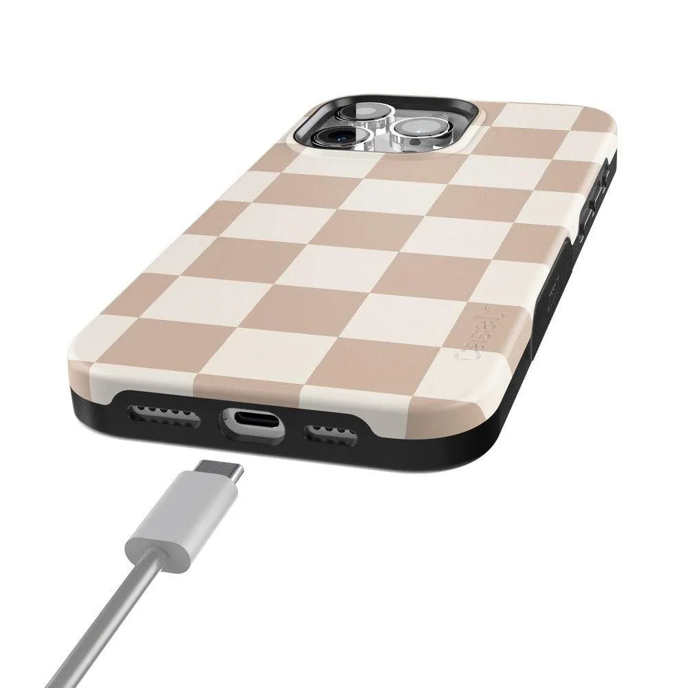 Clearance Price Fit Check | Neutral Checkerboard Case  Ends Soon!