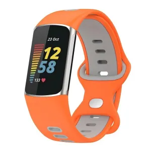Clearance Price Fitbit Charge 6 Sport Strap (Orange/Grey)  Limited Stock!