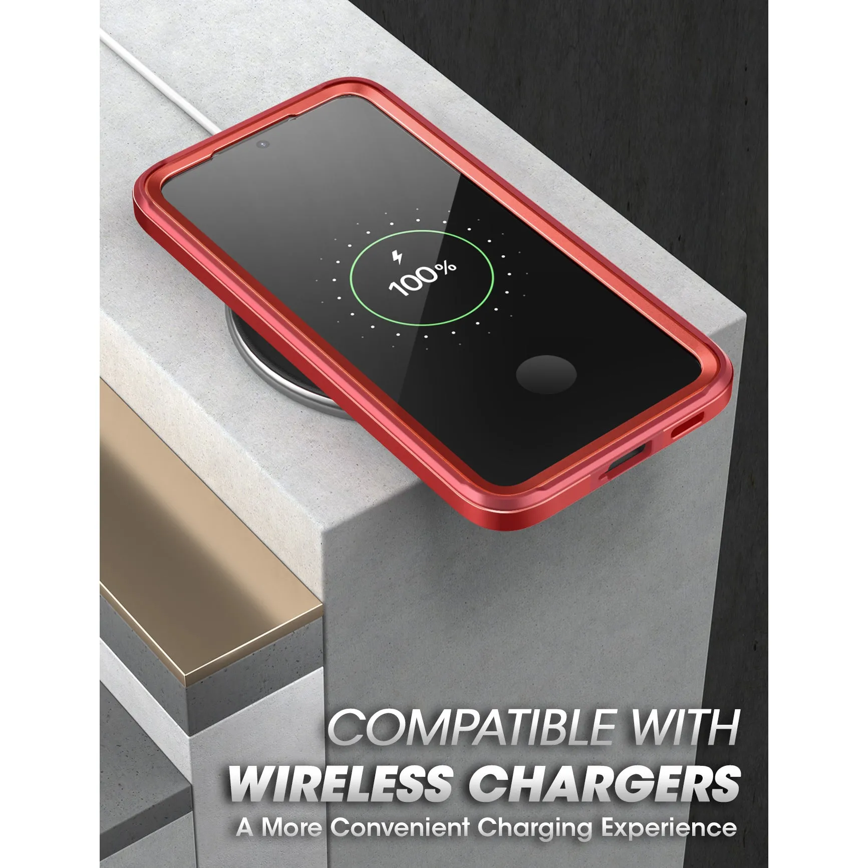 Clearance Price Galaxy S22 Plus Unicorn Beetle EDGE XT Bumper Case-Metallic Red  Limited Stock!
