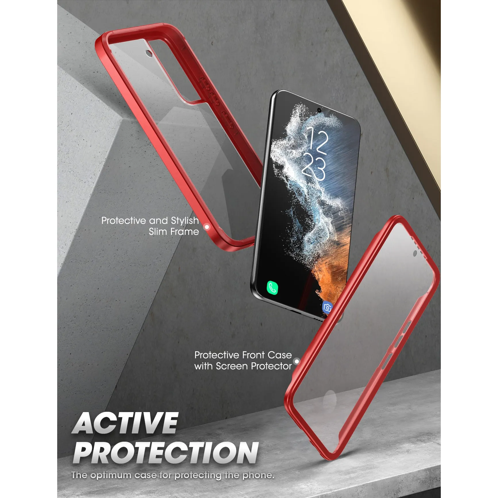 Clearance Price Galaxy S22 Plus Unicorn Beetle EDGE XT Bumper Case-Metallic Red  Limited Stock!