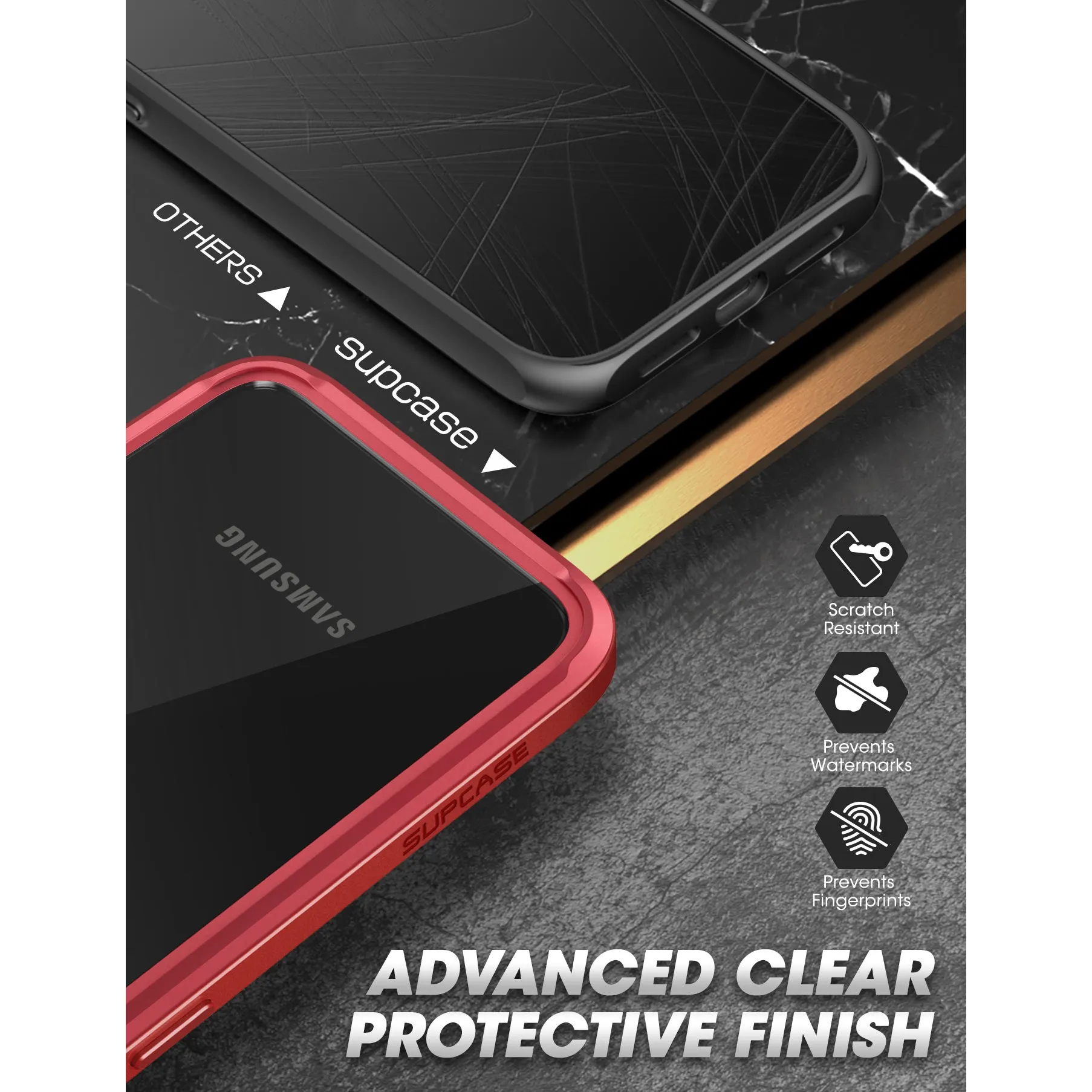 Clearance Price Galaxy S22 Plus Unicorn Beetle EDGE XT Bumper Case-Metallic Red  Limited Stock!
