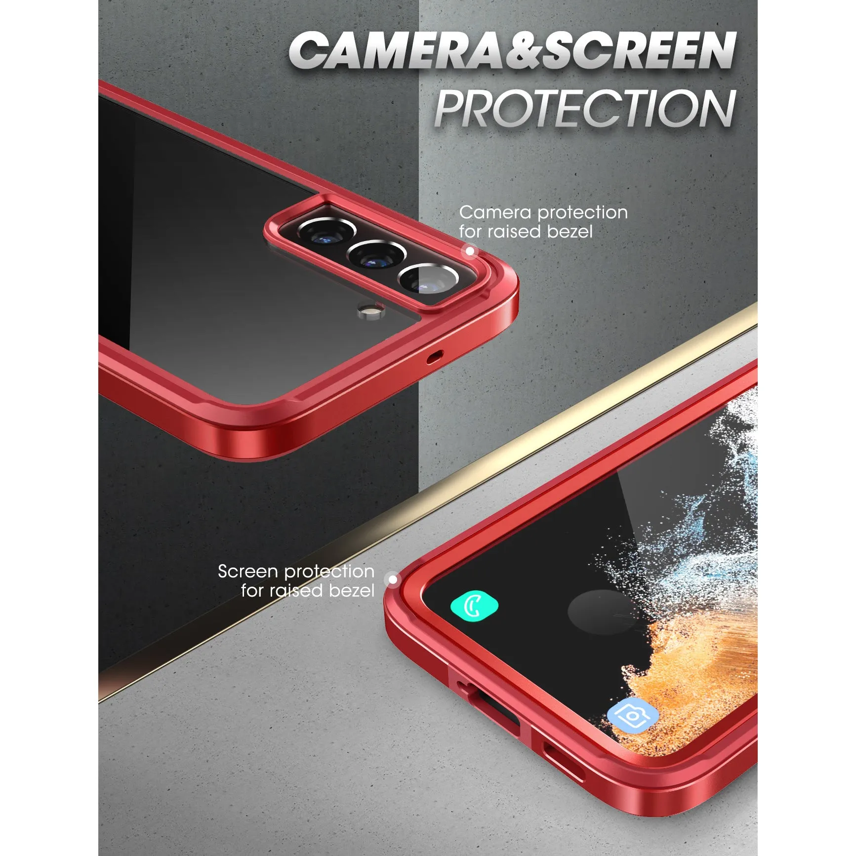 Clearance Price Galaxy S22 Plus Unicorn Beetle EDGE XT Bumper Case-Metallic Red  Limited Stock!