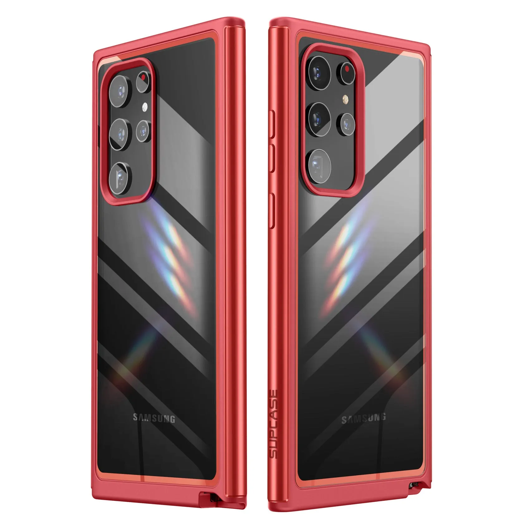 Clearance Price Galaxy S22 Ultra Unicorn Beetle EDGE XT Bumper Case-Metallic Red  Limited Stock!