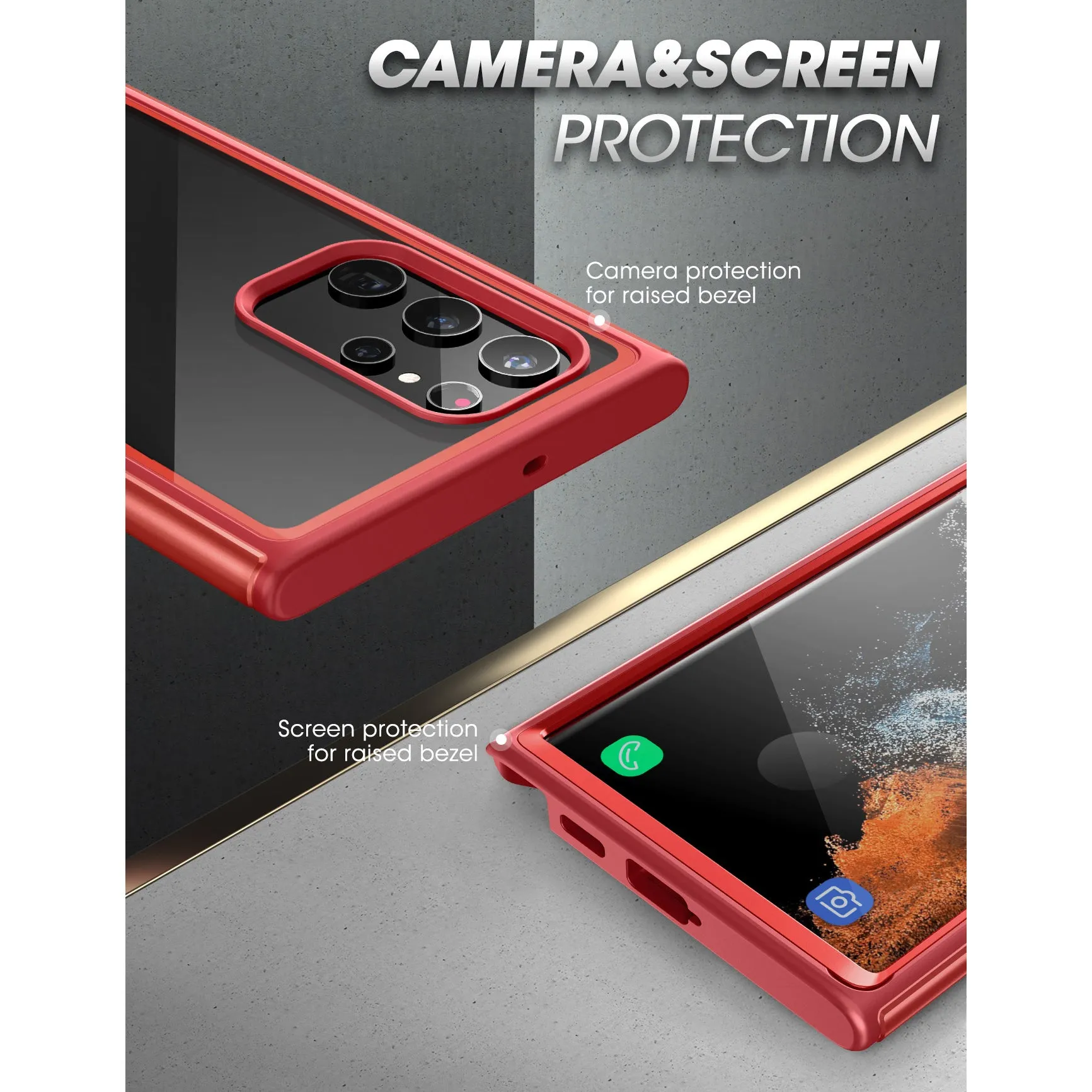 Clearance Price Galaxy S22 Ultra Unicorn Beetle EDGE XT Bumper Case-Metallic Red  Limited Stock!