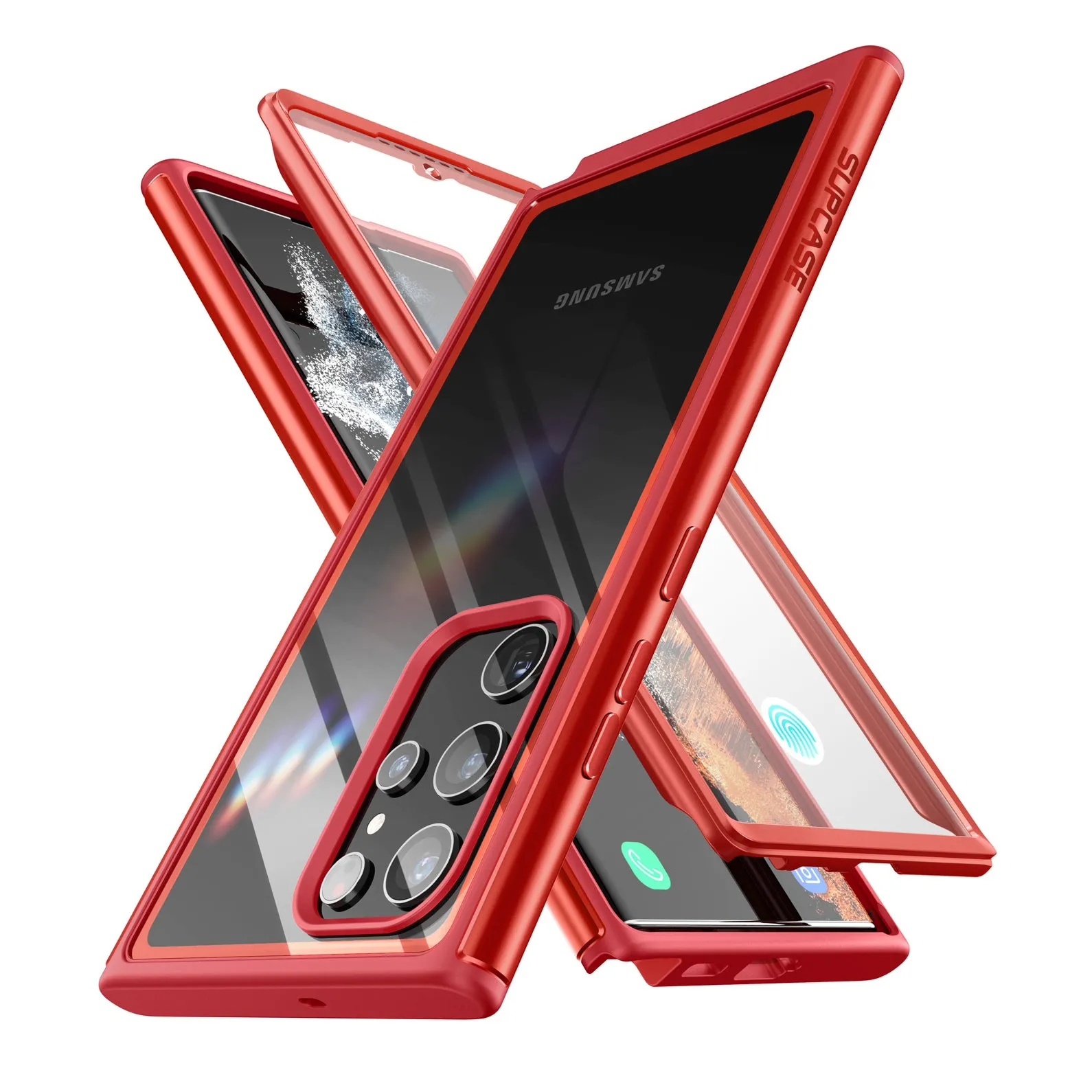 Clearance Price Galaxy S22 Ultra Unicorn Beetle EDGE XT Bumper Case-Metallic Red  Limited Stock!
