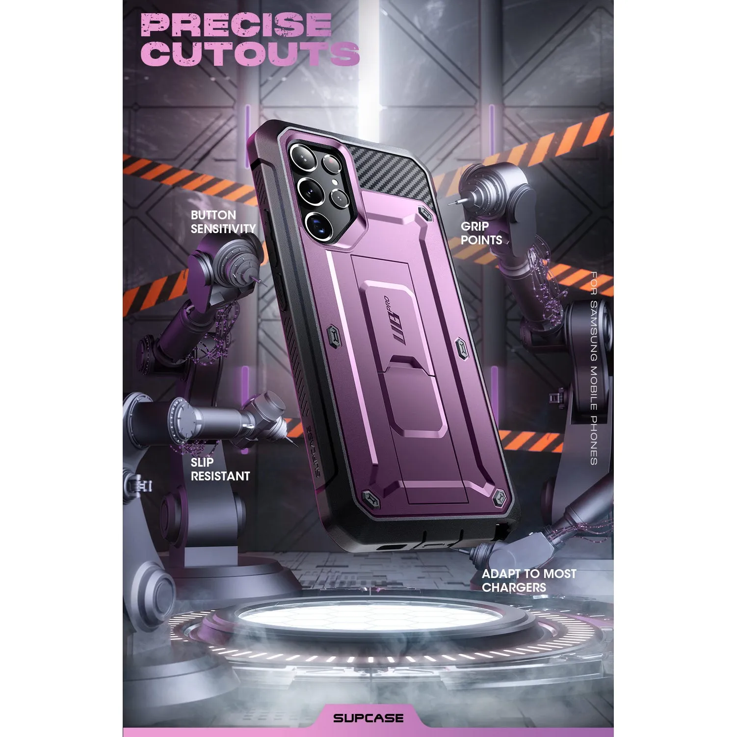 Clearance Price Galaxy S22 Ultra Unicorn Beetle PRO Rugged Case-Metallic Purple  Stylish & Comfortable