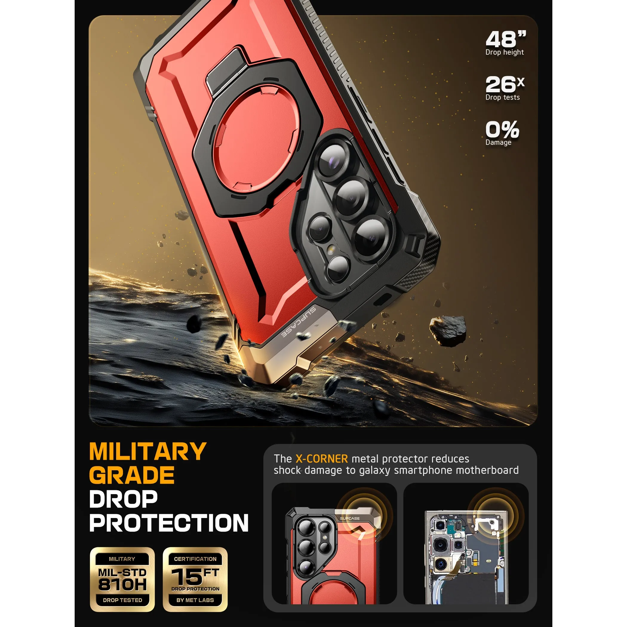 Clearance Price Galaxy S25 Ultra UB Grip MagSafe Phone Case-Metallic Red  Today Only!
