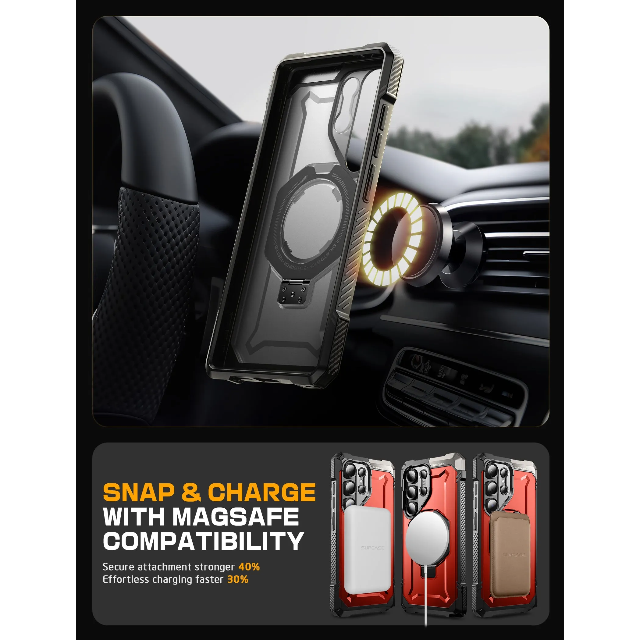 Clearance Price Galaxy S25 Ultra UB Grip MagSafe Phone Case-Metallic Red  Today Only!