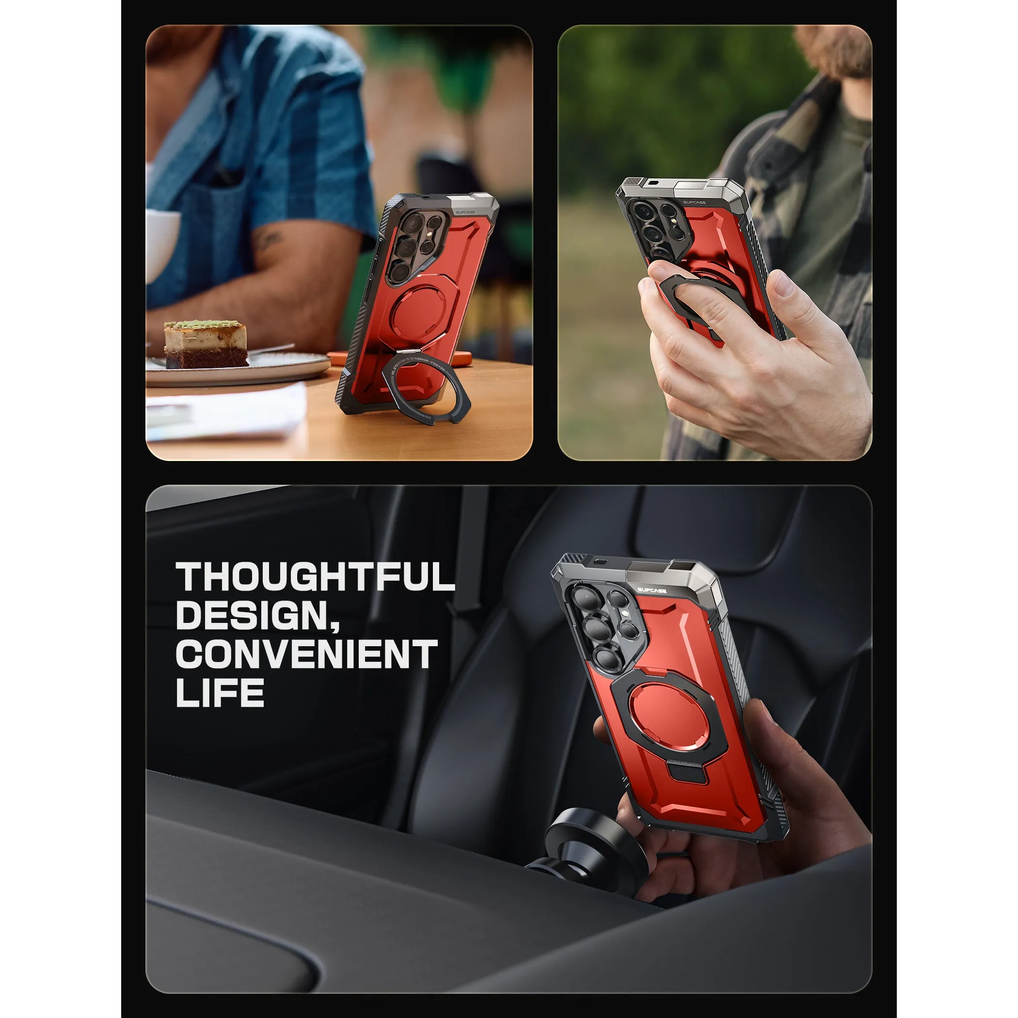 Clearance Price Galaxy S25 Ultra UB Grip MagSafe Phone Case-Metallic Red  Today Only!