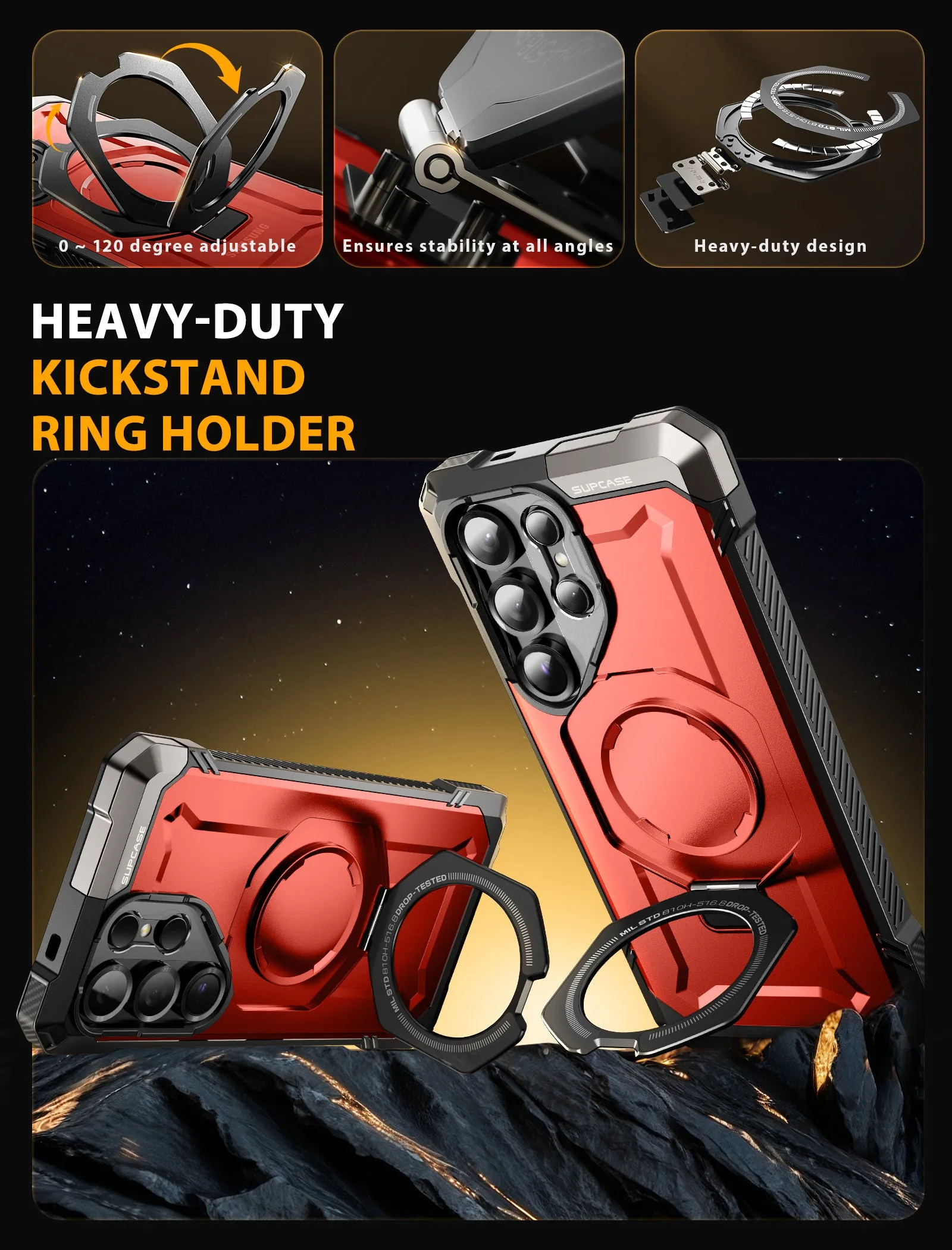 Clearance Price Galaxy S25 Ultra UB Grip MagSafe Phone Case-Metallic Red  Today Only!