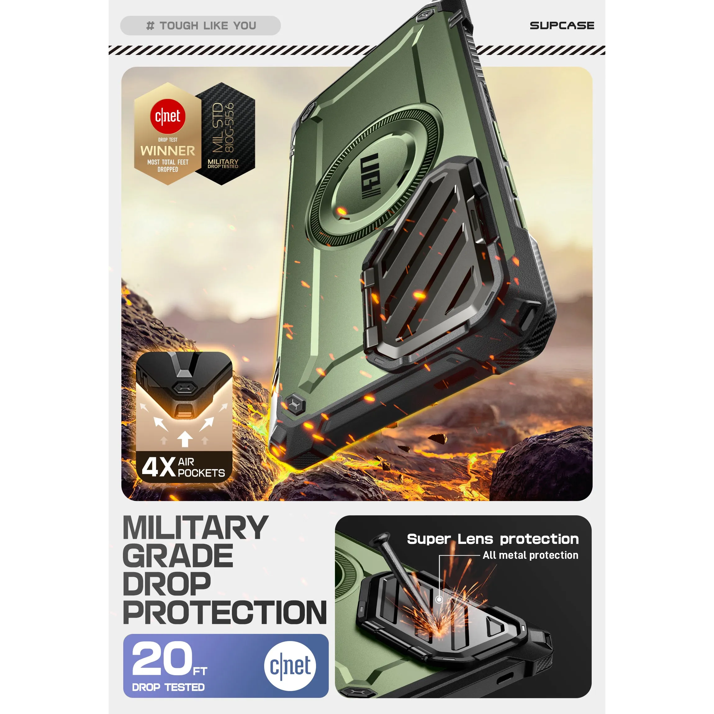 Clearance Price Galaxy S25 Ultra Unicorn Beetle MAG XT Bumper Case -Dark Green  Limited Availability!