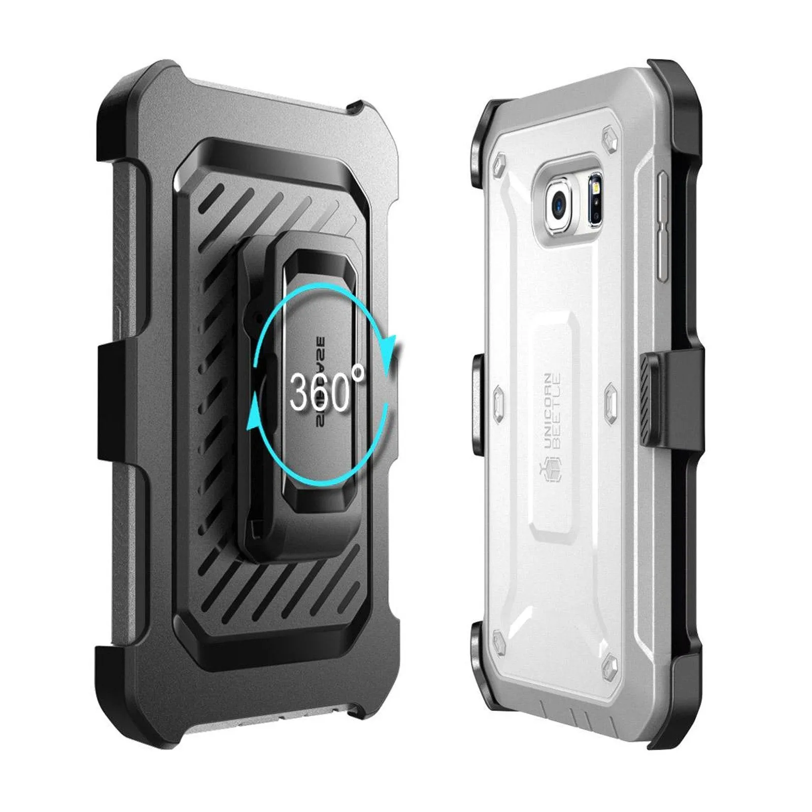 Clearance Price Galaxy S6 Edge Unicorn Beetle Pro Rugged Holster Case-White  Going Fast!