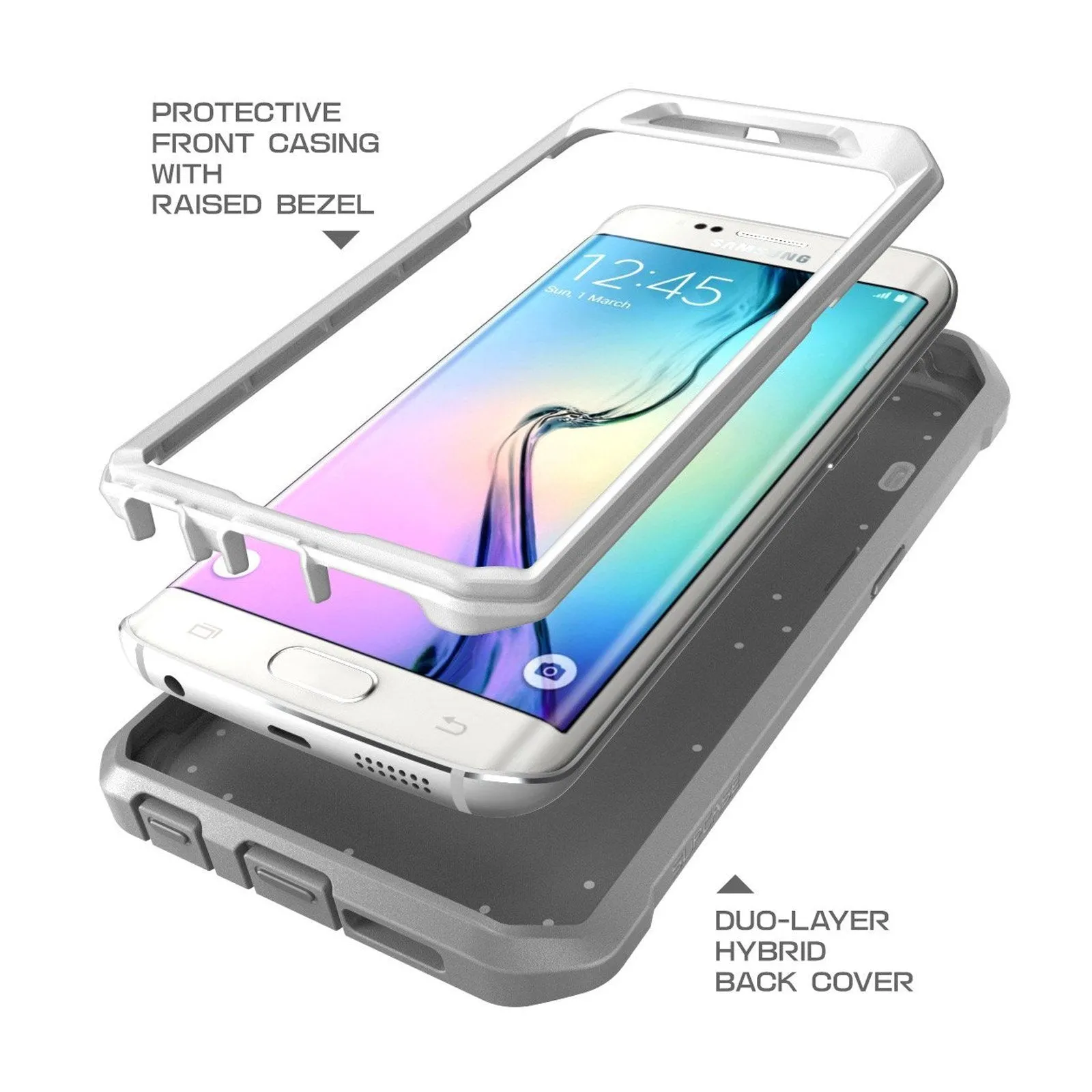 Clearance Price Galaxy S6 Edge Unicorn Beetle Pro Rugged Holster Case-White  Going Fast!