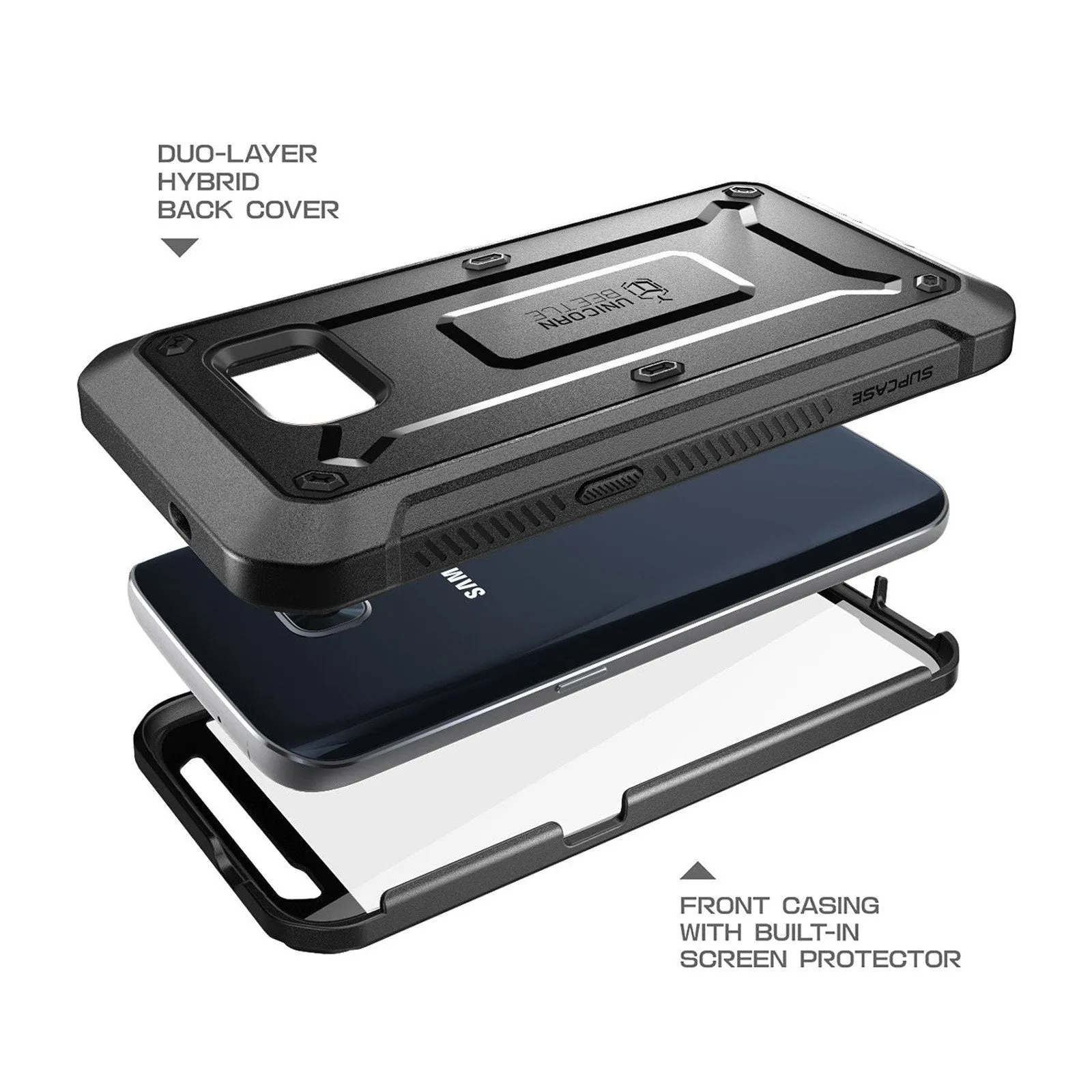 Clearance Price Galaxy S7 Unicorn Beetle Pro Full Body Rugged Holster Case-Black  Ends Soon!