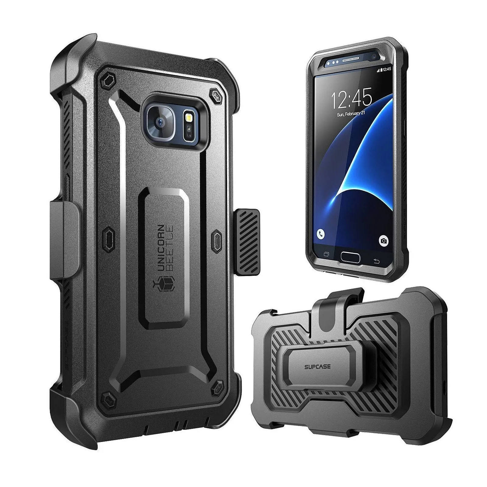 Clearance Price Galaxy S7 Unicorn Beetle Pro Full Body Rugged Holster Case-Black  Ends Soon!