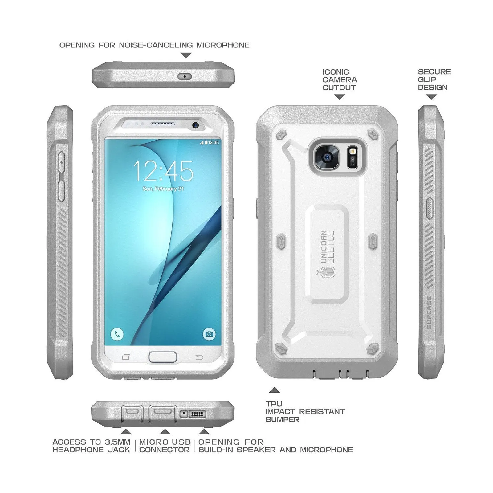 Clearance Price Galaxy S7 Unicorn Beetle Pro Full Body Rugged Holster Case-White  Limited Stock!