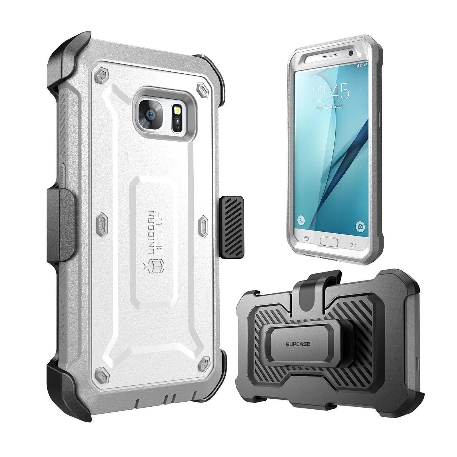 Clearance Price Galaxy S7 Unicorn Beetle Pro Full Body Rugged Holster Case-White  Limited Stock!