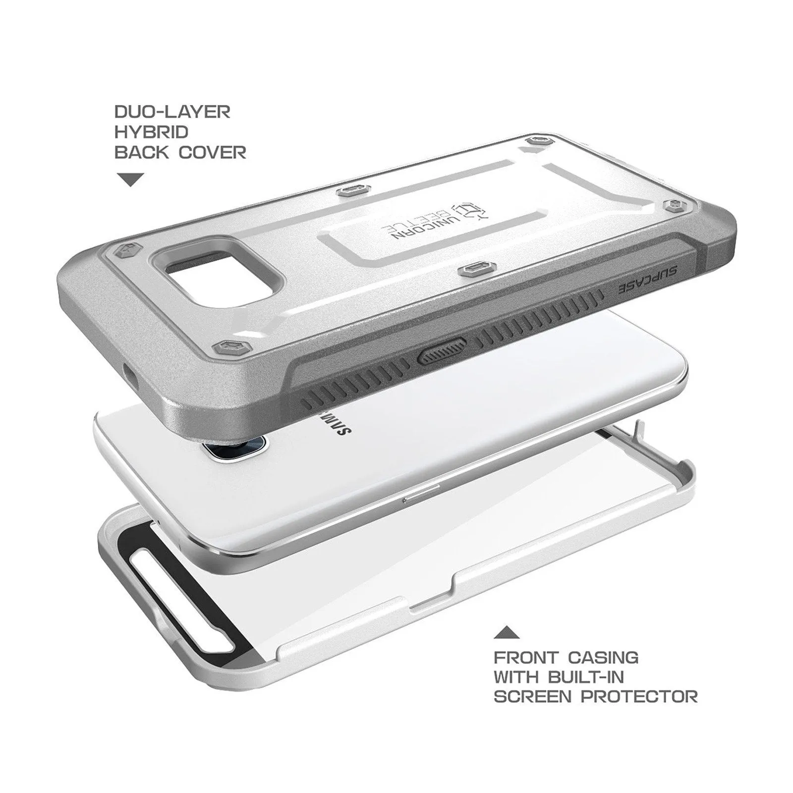 Clearance Price Galaxy S7 Unicorn Beetle Pro Full Body Rugged Holster Case-White  Limited Stock!