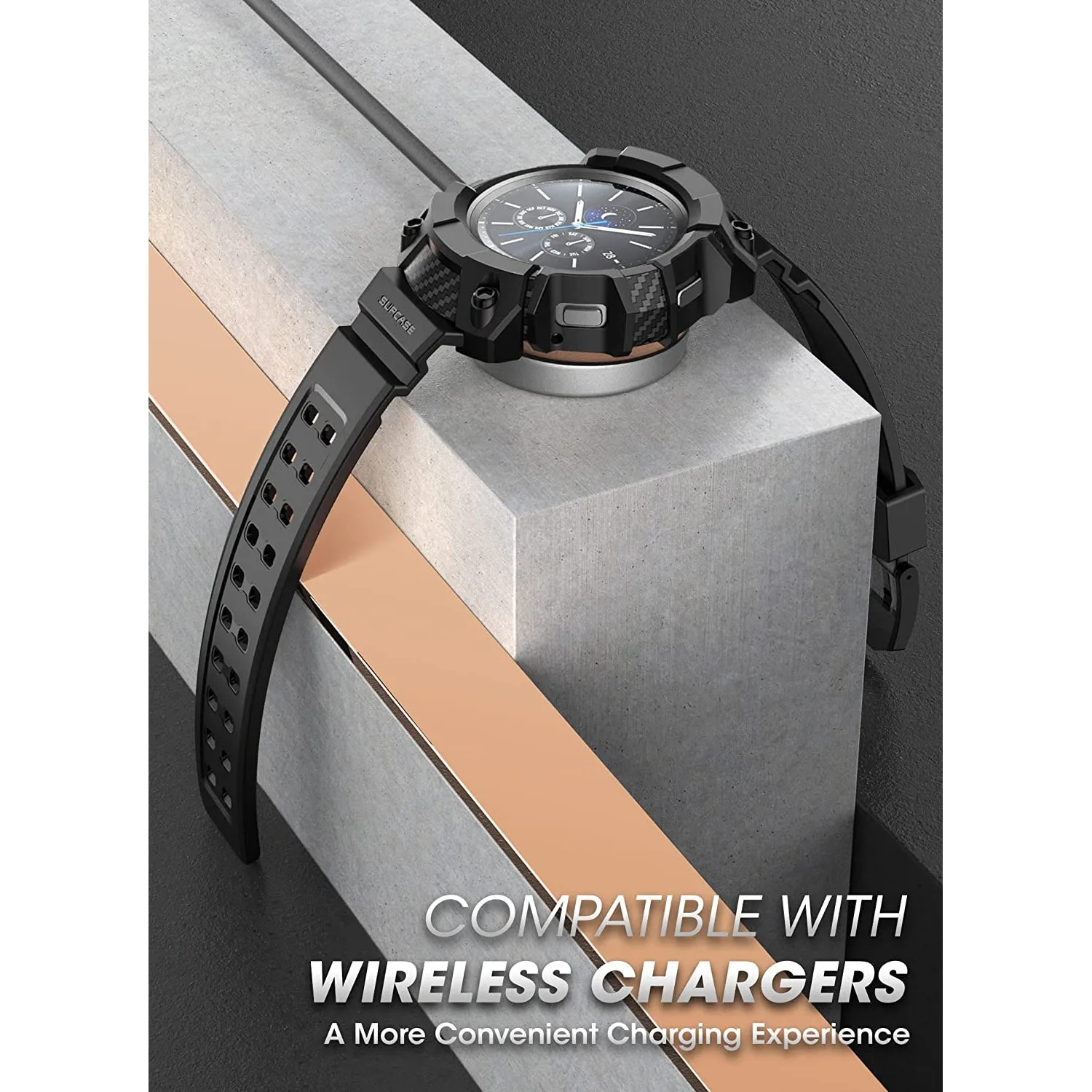 Clearance Price Galaxy Watch4 42mm Unicorn Beetle PRO Wristband Case-Black  Last Few Pieces!