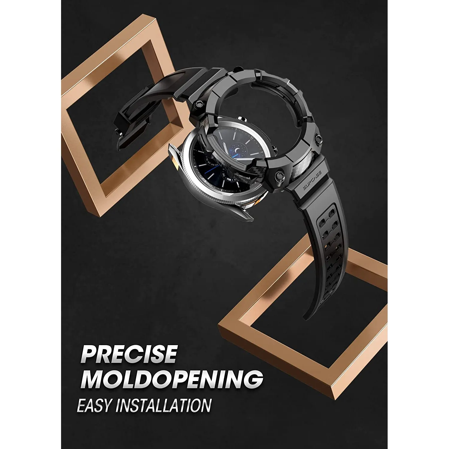 Clearance Price Galaxy Watch4 42mm Unicorn Beetle PRO Wristband Case-Black  Last Few Pieces!